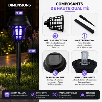 Lampes Solaires Etanches Anti-Moustique