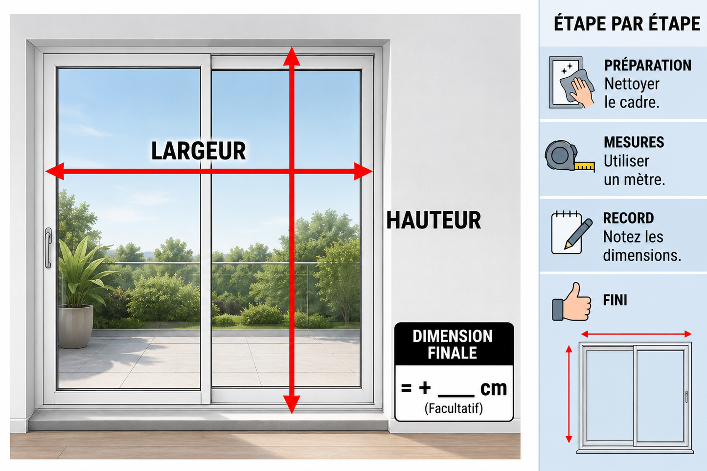 Moustiquaire Baie Vitrée Magnétique Fermeture Automatique Blanc