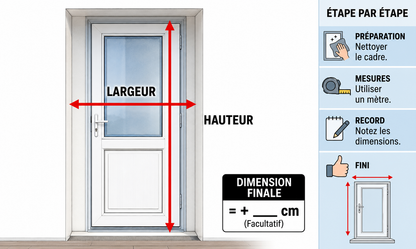 Moustiquaire pour Porte Blanche Fermeture Automatique