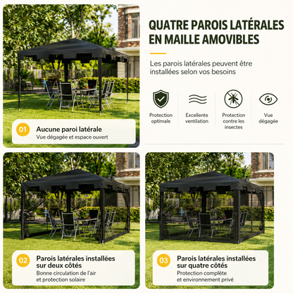 Tonnelle Moustiquaire 4x3M Double Porte