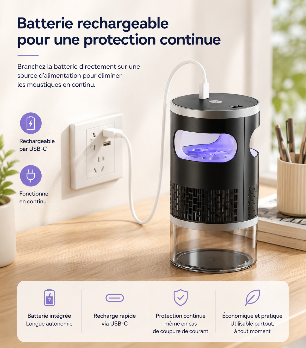 Lampe Piège Anti-Moustique