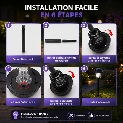 Lampes Solaires Etanches Anti-Moustique