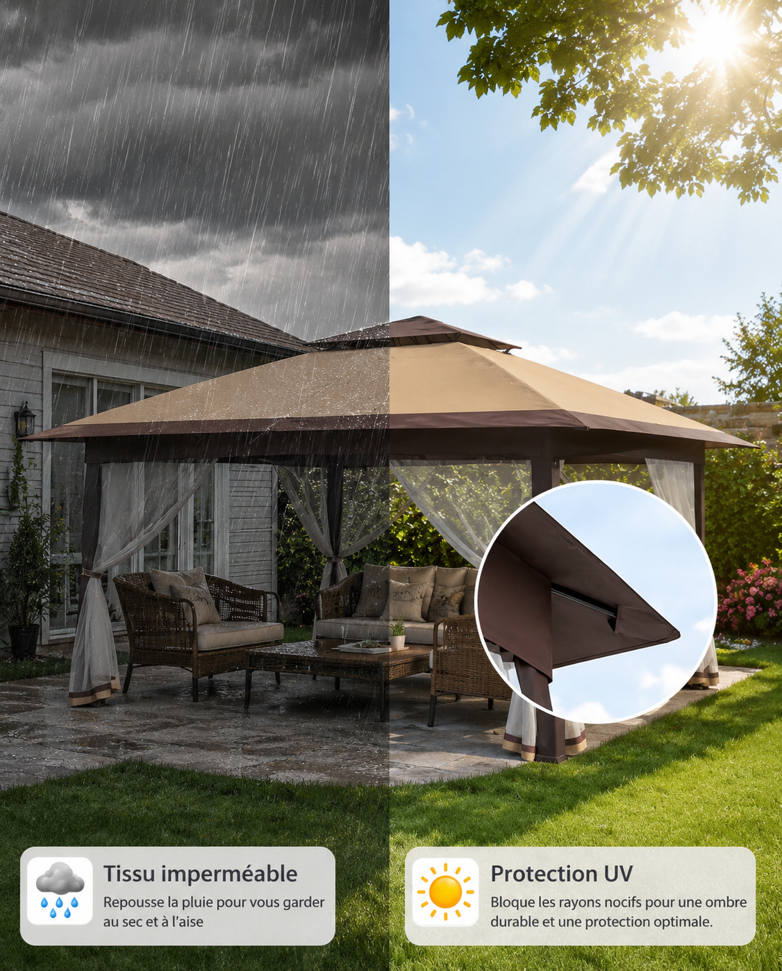 Tonnelle Moustiquaire Pop-up 3x3M